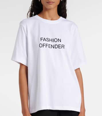 Printed cotton jersey T-shirt | Victoria Beckham