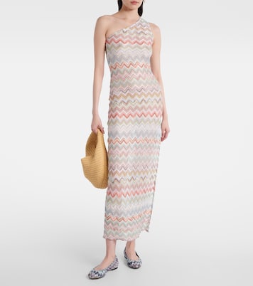 Abito lungo in crochet a zig-zag | Missoni