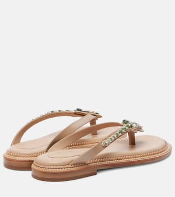 Sandalen aus Leder mit Kristallen | Simone Rocha