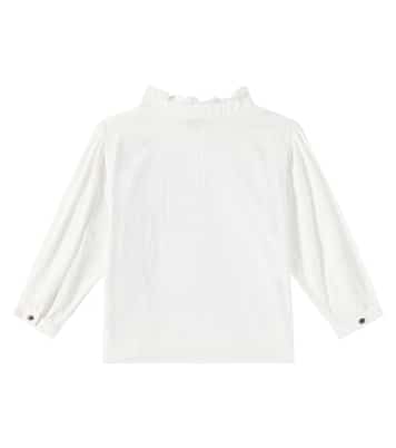 Blusa Fini in cotone con volant | Donsje