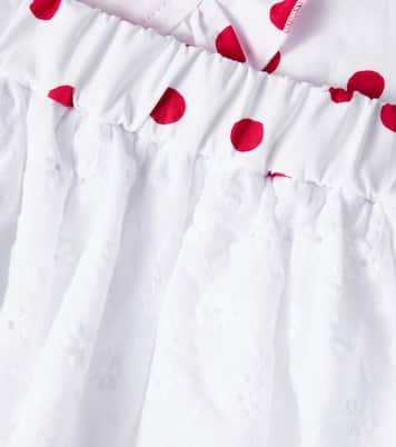 Top e gonna in cotone a pois | Monnalisa