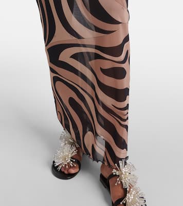 Abito lungo Marmo in mesh | Pucci