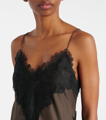 Abito sottoveste in seta con pizzo | Róhe
