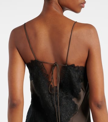 Abito sottoveste in seta con pizzo | Róhe