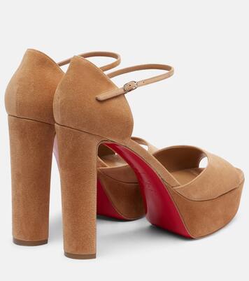 Plateausandalen Sandaloo 130 aus Veloursleder | Christian Louboutin