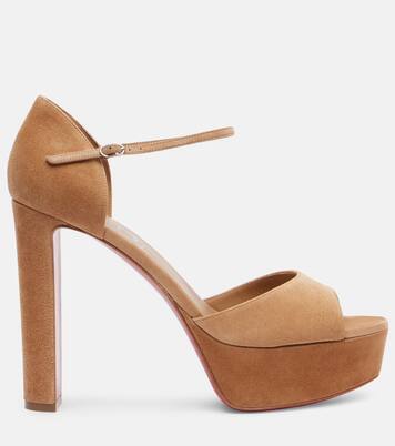Plateausandalen Sandaloo 130 aus Veloursleder | Christian Louboutin