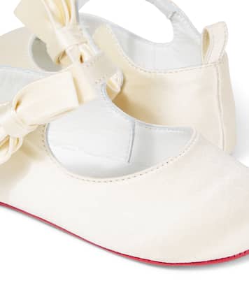 Baby Lou Babe crêpe satin ballet flats | Christian Louboutin Kids