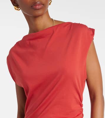 Vestido largo en jersey de algodón | Vince