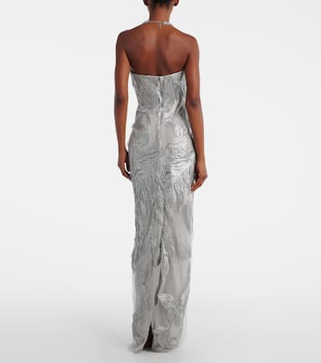 Embroidered silk tulle gown | Monique Lhuillier