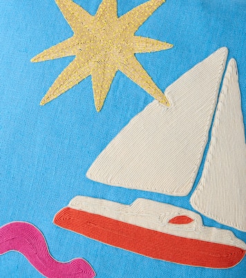 Playa Sailboat 리넨 쿠션 | Jonathan Adler