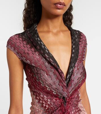 Zigzag jacquard lamé midi dress | Missoni