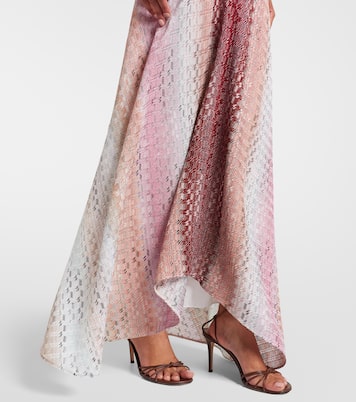 Zigzag jacquard lamé midi dress | Missoni