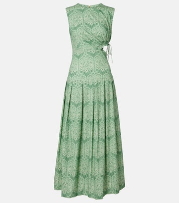 Otoño printed cotton-blend maxi dress | Agua by Agua Bendita