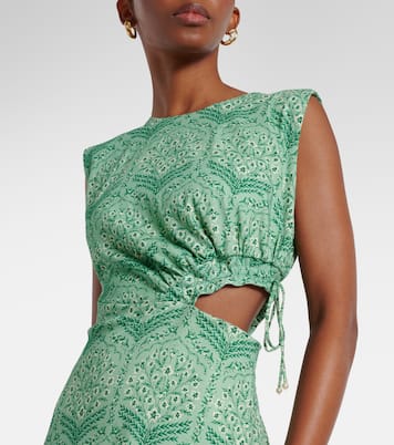 Otoño printed cotton-blend maxi dress | Agua by Agua Bendita