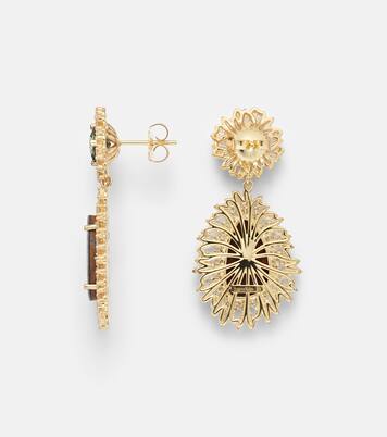 18kt gold drop earrings with gemstones | Suzanne Kalan