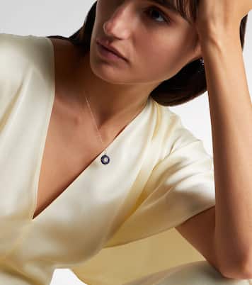 Collar con colgante de oro de 14 ct (585/1000) con lapislázuli y diamantes | Mateo