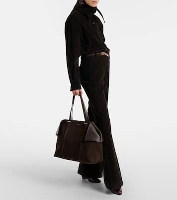 Scarf Large suede tote bag | Ferragamo