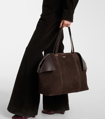 Scarf Large suede tote bag | Ferragamo