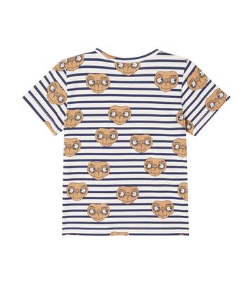 x E.T. striped cotton-blend jersey T-shirt | Mini Rodini