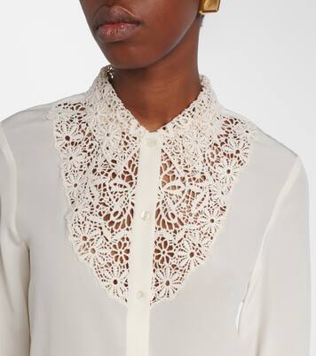 Hemd aus Seide mit Spitze | Nili Lotan