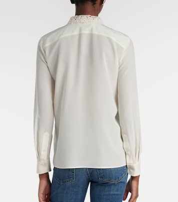 Hemd aus Seide mit Spitze | Nili Lotan