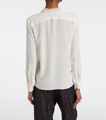 Lace-trimmed silk shirt | Nili Lotan