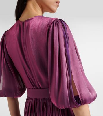 Brennie belted georgette gown | Costarellos