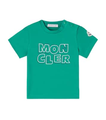 Baby logo cotton-blend jersey T-shirt | Moncler Enfant