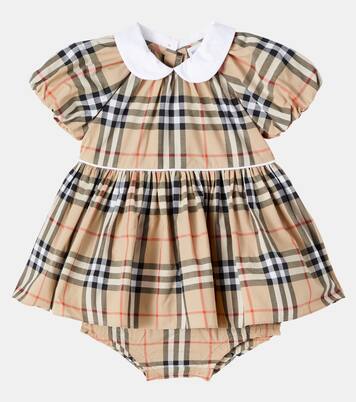 Baby Burberry Check cotton bloomers and dress set | Burberry Kids