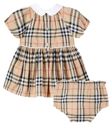 Baby Burberry Check cotton bloomers and dress set | Burberry Kids