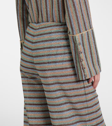 Lumière striped straight pants | Oséree