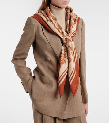 Floral cashmere and silk scarf | Loro Piana