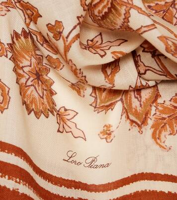Floral cashmere and silk scarf | Loro Piana