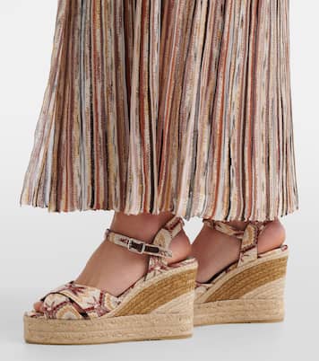 Carmen 110 lamé espadrille wedges | Missoni