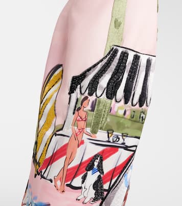 Vestido corsé Ava estampado con cuentas | Leo Lin