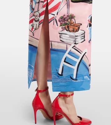 Vestido corsé Ava estampado con cuentas | Leo Lin