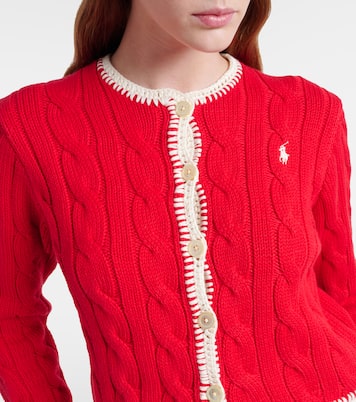 Cable-knit cotton cardigan | Polo Ralph Lauren