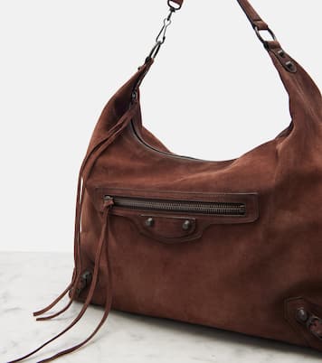 Le City suede shoulder bag | Balenciaga