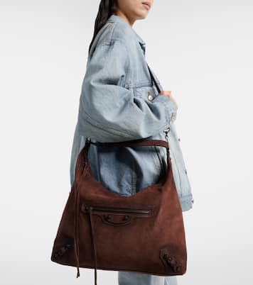 Le City suede shoulder bag | Balenciaga