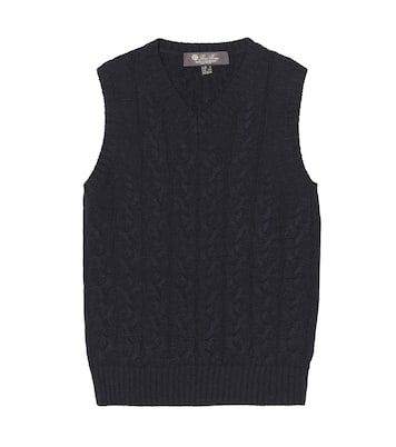 Pullunder Downy Cables aus Kaschmir | Loro Piana Kids