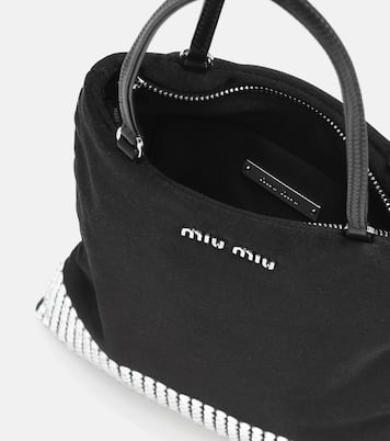 Borsa in tessuto con cristalli | Miu Miu