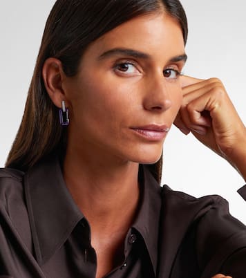 Chiara 18kt white gold and sterling silver single earring with diamonds | Eéra