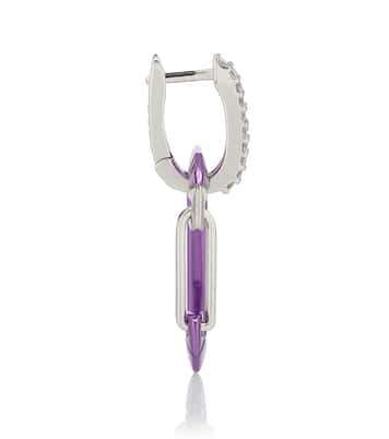 Boucle d'oreille unique Chiara en or blanc 18 ct et argent | Eéra