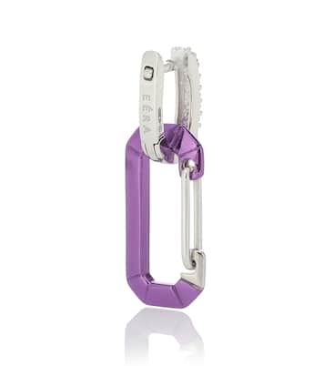 Boucle d'oreille unique Chiara en or blanc 18 ct et argent | Eéra