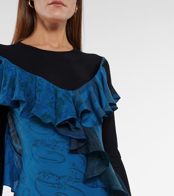 Asymmetrisches Kleid aus Seide | Marine Serre