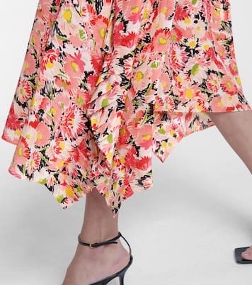 Robe midi Ashlyn en soie à fleurs | Stella McCartney