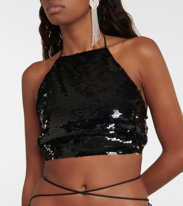 Top raccourci à sequins | Magda Butrym
