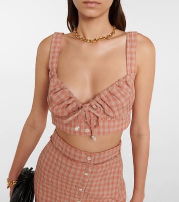 Top raccourci Bijou en coton et soie | Altuzarra