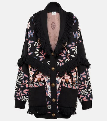 Fringed floral wool cardigan | Etro