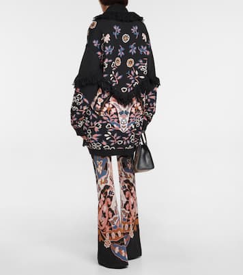 Fringed floral wool cardigan | Etro